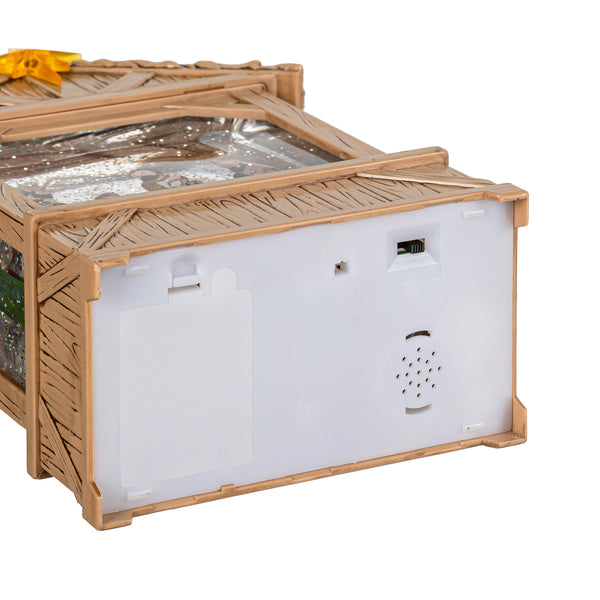 Plow & Hearth Nativity LED Table Decor Nativity Scene Plastic Water Lantern 10.25"H