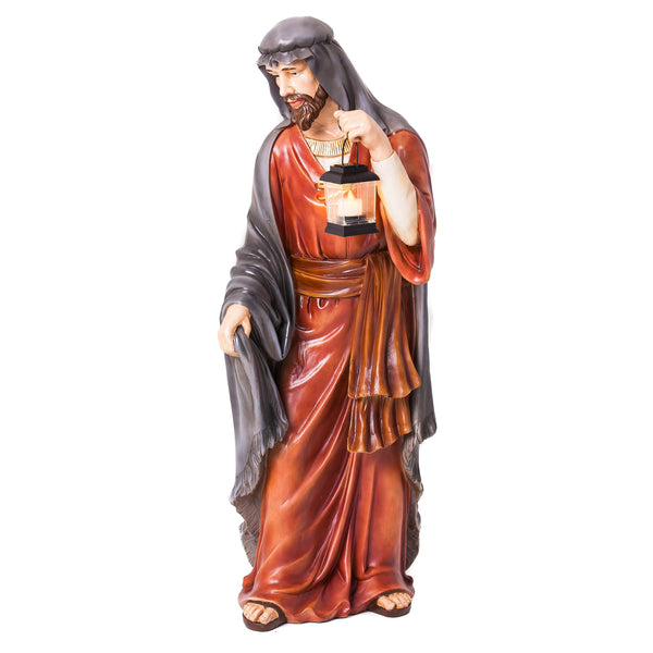 Plow & Hearth Nativity Set Of 3: Mary Joseph And Baby Jesus Full Color
