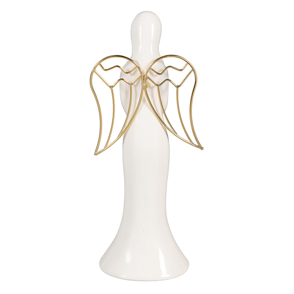 Plow & Hearth Nativity Table Décor Angel With Heart Ceramic Set