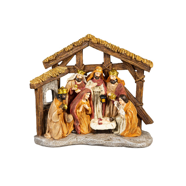plow & hearth Nativity Table Décor Nativity Resin 8.5"L