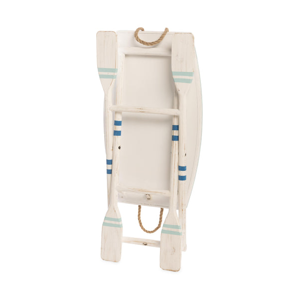 Plow & Hearth Nautical Wooden Boat Table With Oar Legs