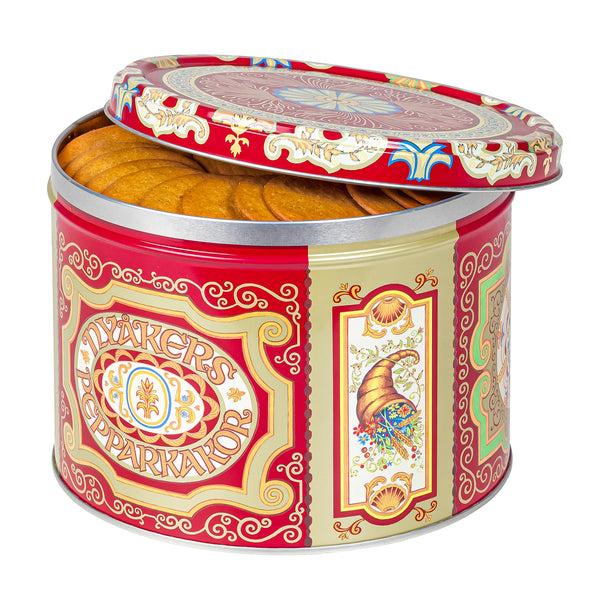 Plow & Hearth Nyakers Swedish Gingersnap Cookies In Gift Tin