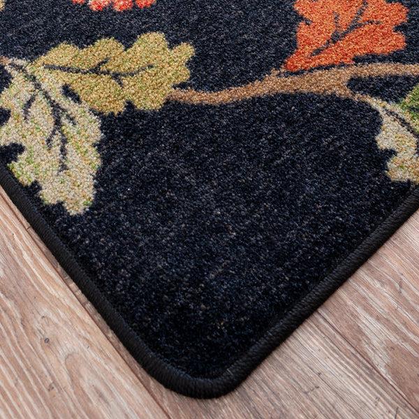 plow & hearth Oakwood Pine Cone and Oak Leaf Rug 3'10" x 5'4"