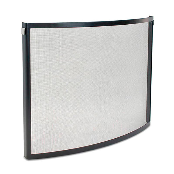 plow & hearth Odessa Bowed Fireplace Screen in Black Finish