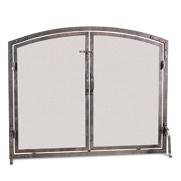 Plow & Hearth Old World Forged Iron Arched Door Fireplace Screen