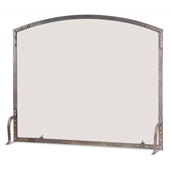 plow & hearth Old World Forged Iron Arched Panel Fireplace Screen