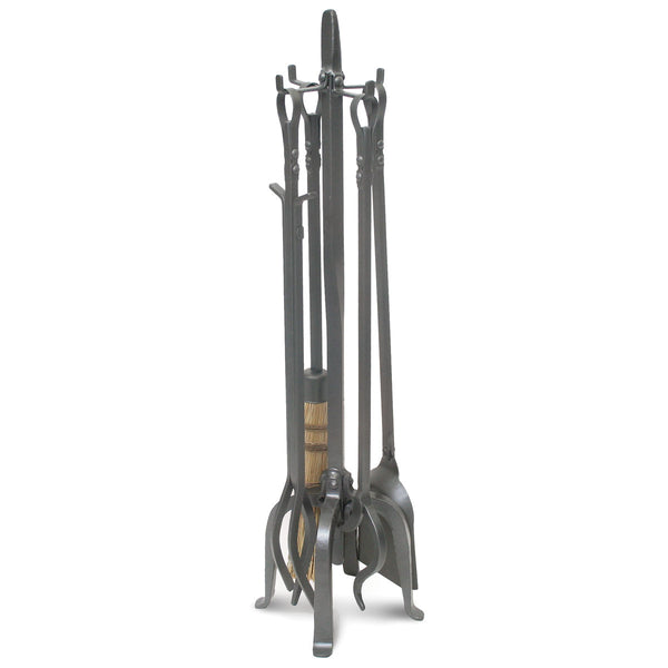 plow & hearth Old World Forged Iron Fireplace Tool Set
