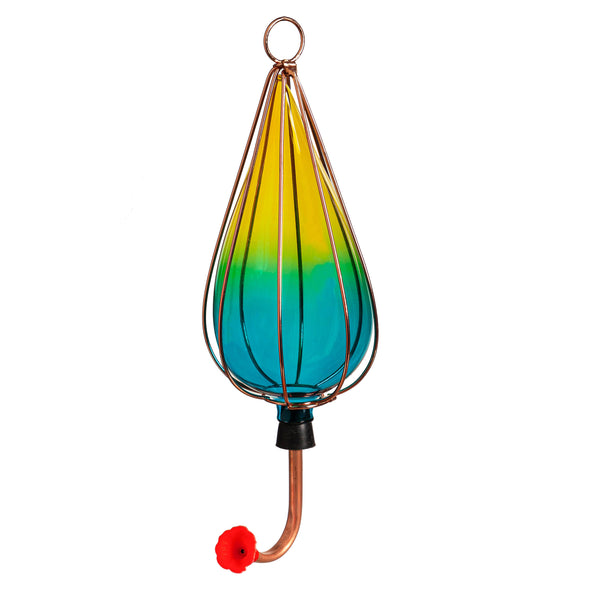 Plow & Hearth Ombre Glass Hummingbird Feeders Set Of 3