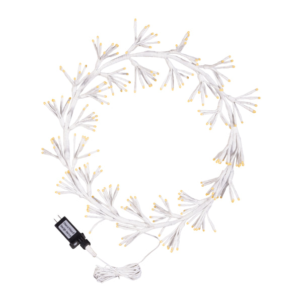 Plow & Hearth Outdoor LED Frame Wreath With Warm White Lights
