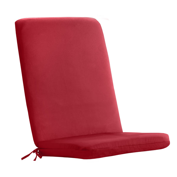 Plow & Hearth Outdoor Polyester High Back Cushion 20"x45" Solid Red