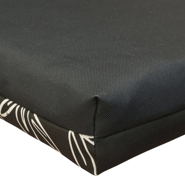 Plow & Hearth Outdoor Polyester Lounger Cushion 22"x73" White Floral