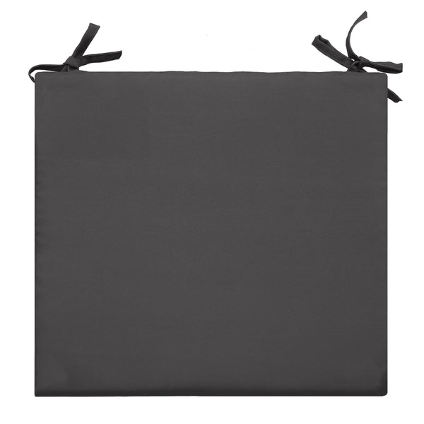 Plow & Hearth Outdoor Polypropylene Arm Chair Cushion 18"x19" Solid Black
