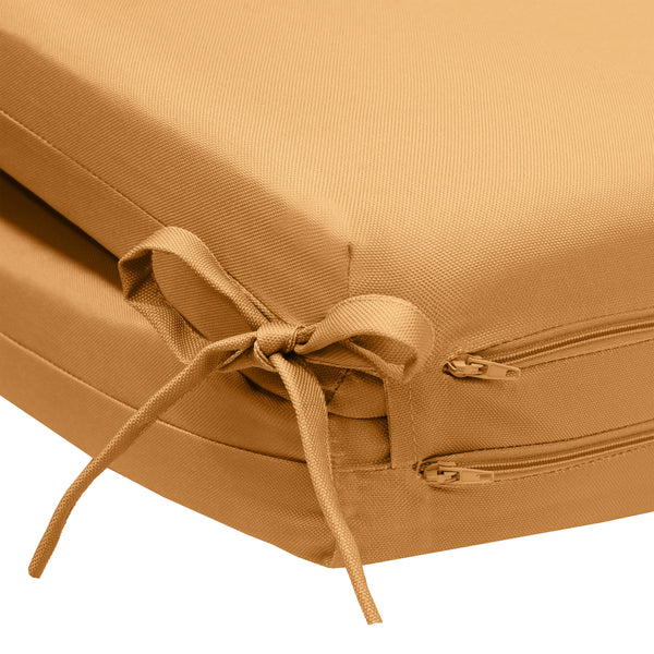 Plow & Hearth Outdoor Polypropylene Lounger Cushion 22"x73" Mustard