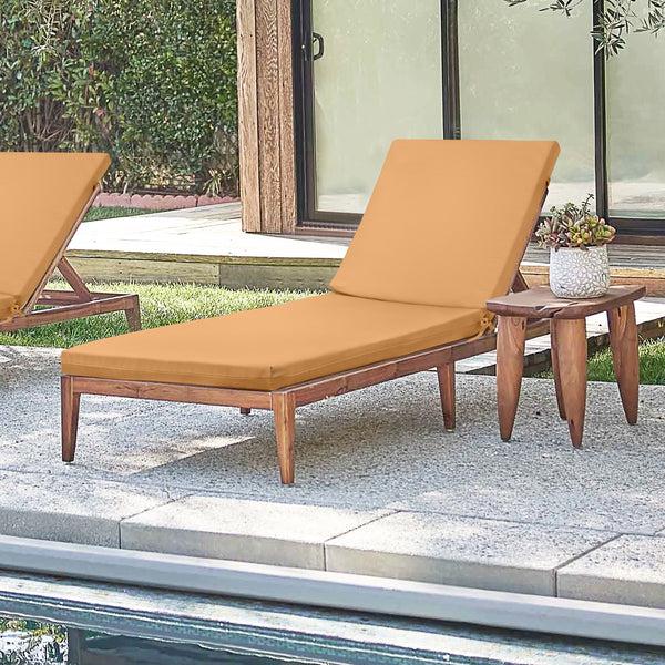 plow & hearth Outdoor Polypropylene Lounger Cushion 22"x73" Mustard