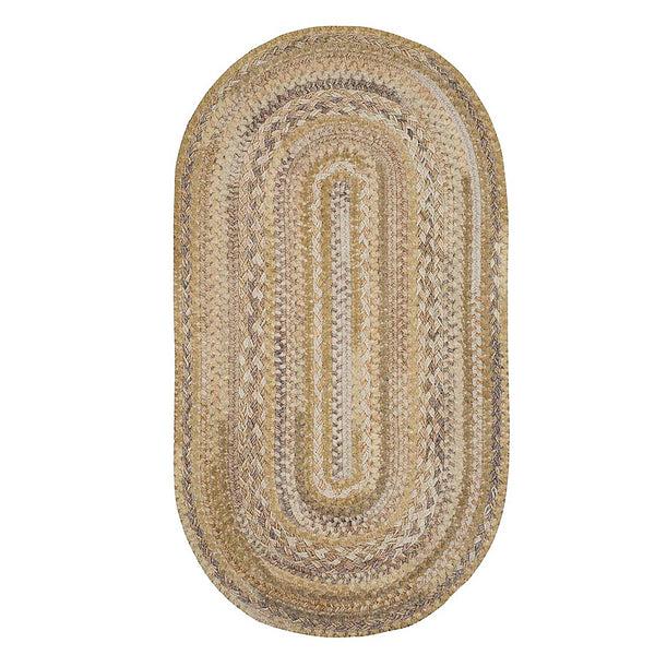 Plow & Hearth Oval Riverview Wool Blend Braided Rug 5' X 8'