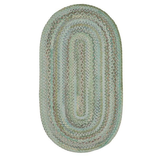 Plow & Hearth Oval Riverview Wool Blend Braided Rug 5' X 8'