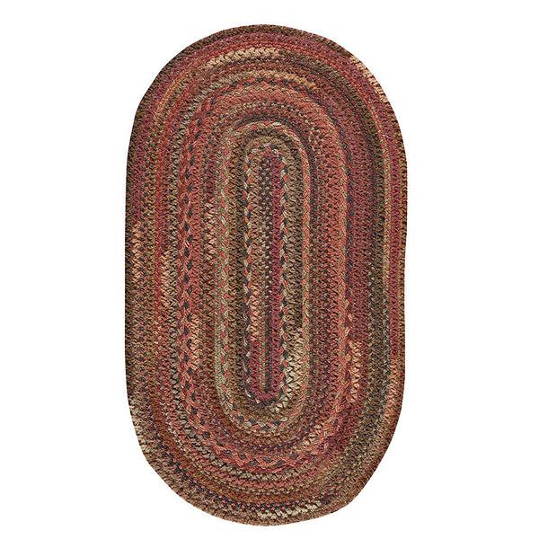 plow & hearth Oval Riverview Wool Blend Braided Rug 5' x 8'