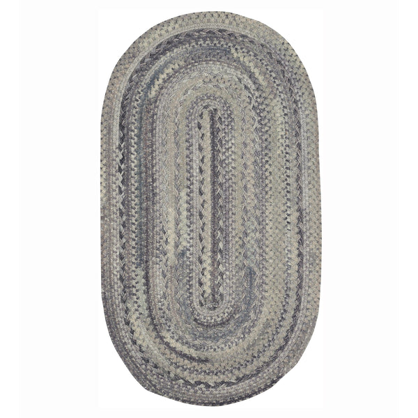Plow & Hearth Oval Riverview Wool Blend Braided Rug 8' X 11'