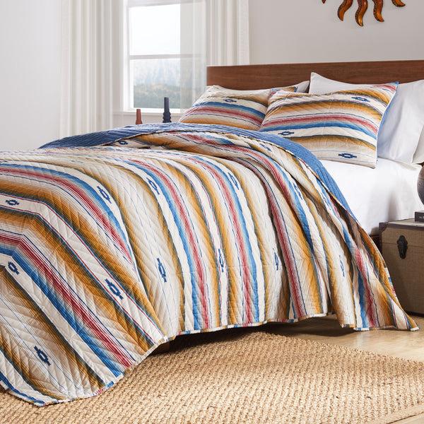 Plow & Hearth Painted Desert Sapphire Reversible Bedding