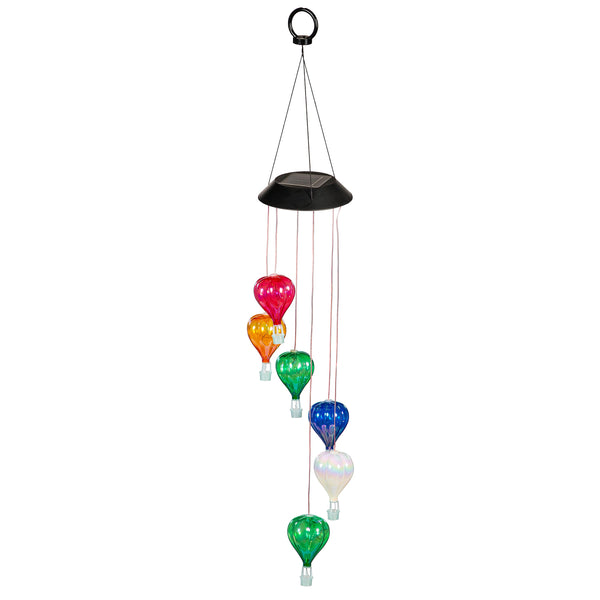 Plow & Hearth Palm Beach Mobile White Light Rainbow Balloon Solar Mobile