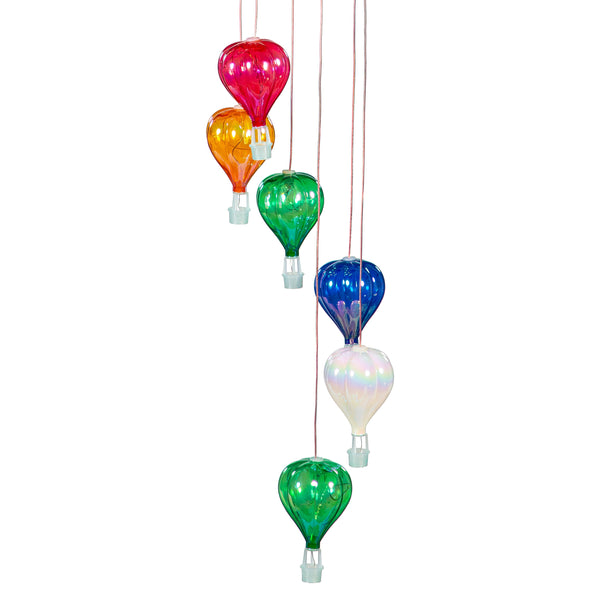 Plow & Hearth Palm Beach Mobile White Light Rainbow Balloon Solar Mobile