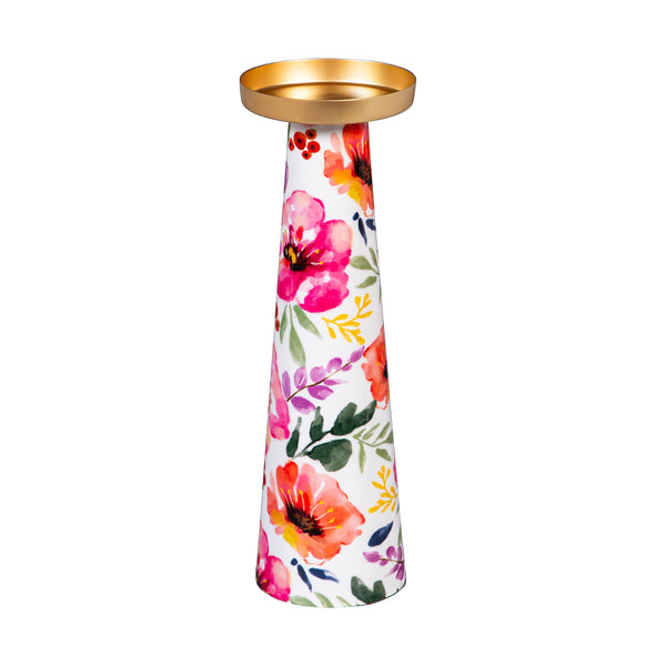Plow & Hearth Pastels Of Nature Metal Candle Holder Set