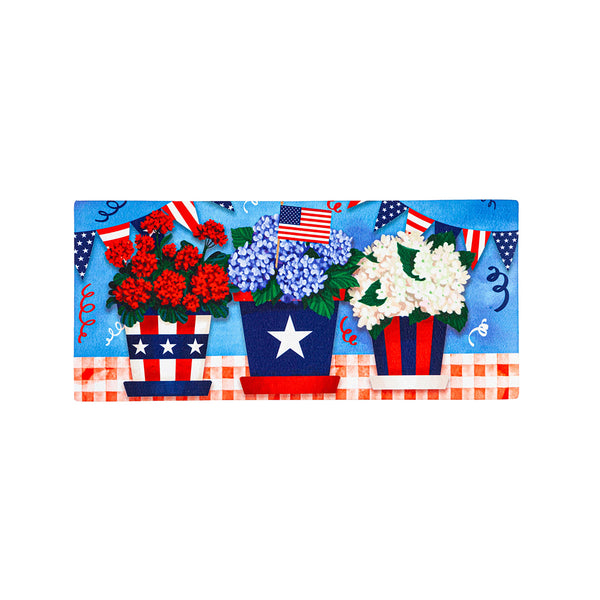 plow & hearth Patriotic Flower Pot Sassafras Switch Mat
