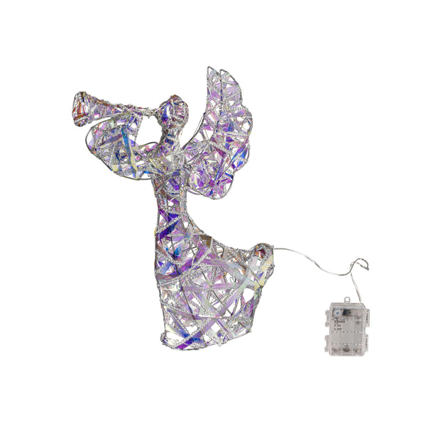 Plow & Hearth Pearl And Pine Garden Statue LED Statue Angel 16"H