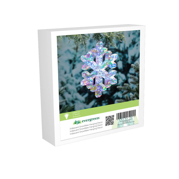 Plow & Hearth Pearl And Pine Outdoor Lamp & Lighting LED Snowflake 16"H