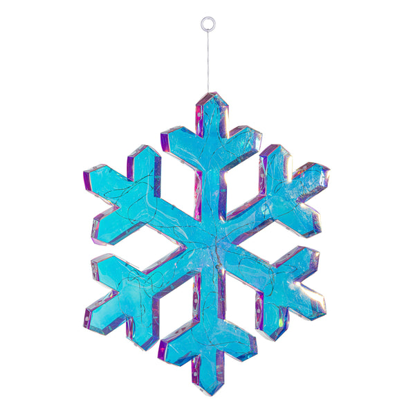 Plow & Hearth Pearl And Pine Outdoor Lamp & Lighting LED Snowflake 20"H