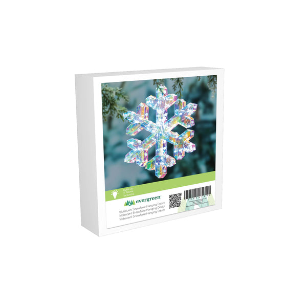 Plow & Hearth Pearl And Pine Outdoor Lamp & Lighting LED Snowflake 9"H