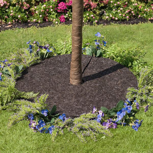 Plow & Hearth Permanent Mulch Recycled Rubber Tree Ring 24" Dia