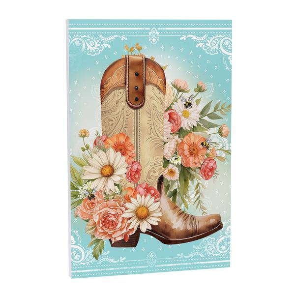 Plow & Hearth Petal & Plow Indoor Wall Decor Cowboy Boots 16" L X 24" H