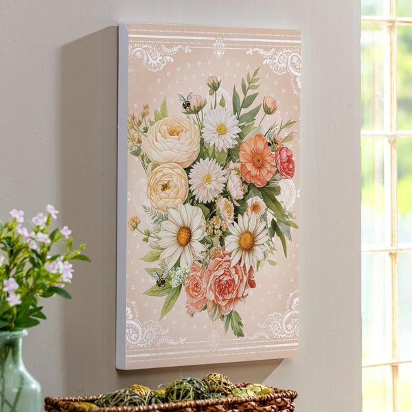 plow & hearth Petal & Plow Indoor Wall Decor Floral 16" L x 24" H