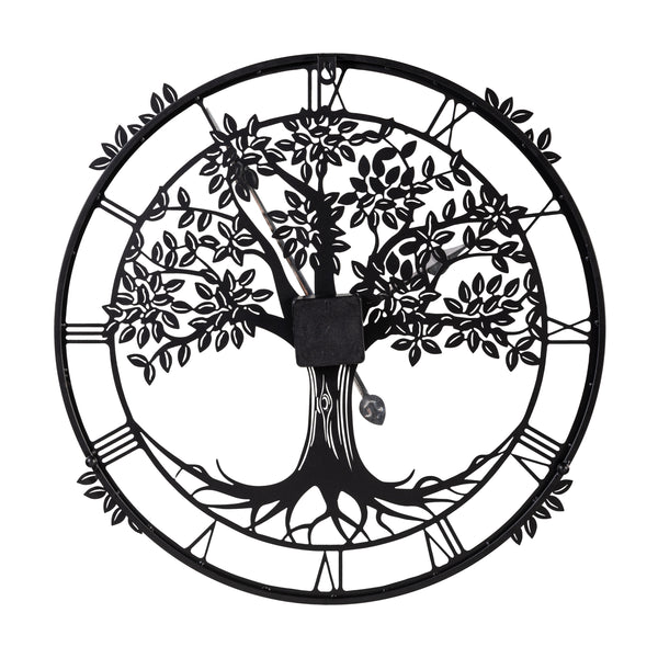 Plow & Hearth Petal & Plow Indoor Wall Decor Metal Tree Outdoor Clock 20"