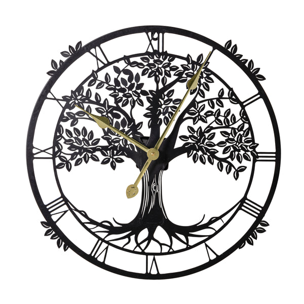Plow & Hearth Petal & Plow Indoor Wall Decor Metal Tree Outdoor Clock 20"