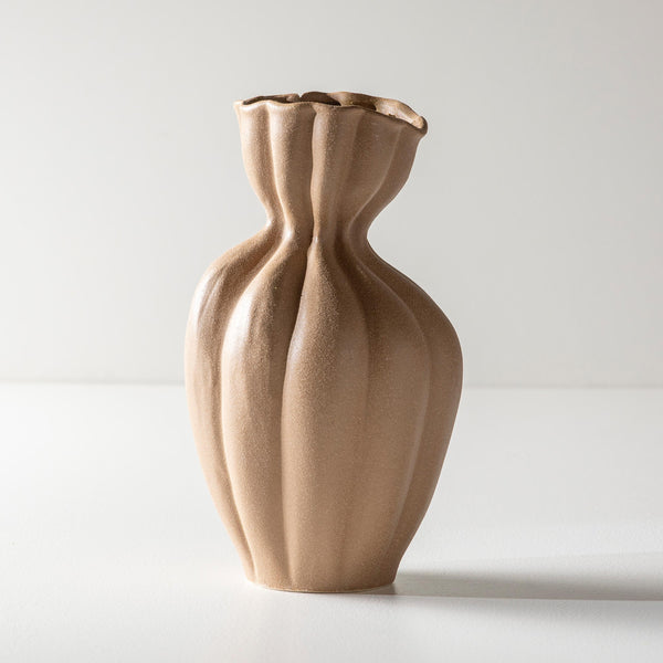 Plow & Hearth 11" Textured Stoneware Vase
