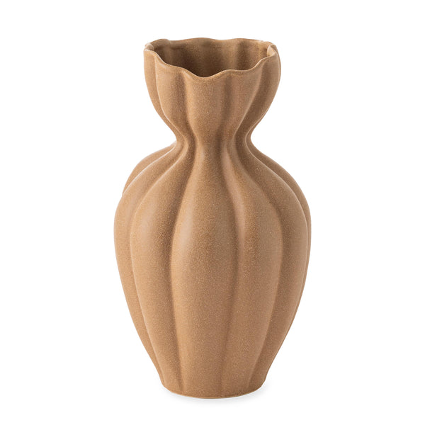 Plow & Hearth 11" Textured Stoneware Vase