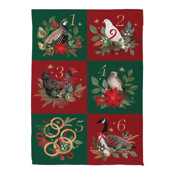 Plow & Hearth 12 Days Of Christmas Suede House Flag