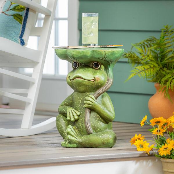 plow & hearth 17" Resin Frog Patio Table