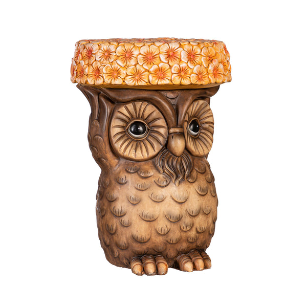 Plow & Hearth 17" Resin Owl Patio Table