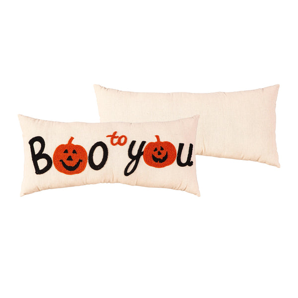 Plow & Hearth 25" X 8" Boo To You Lumbar Pillow