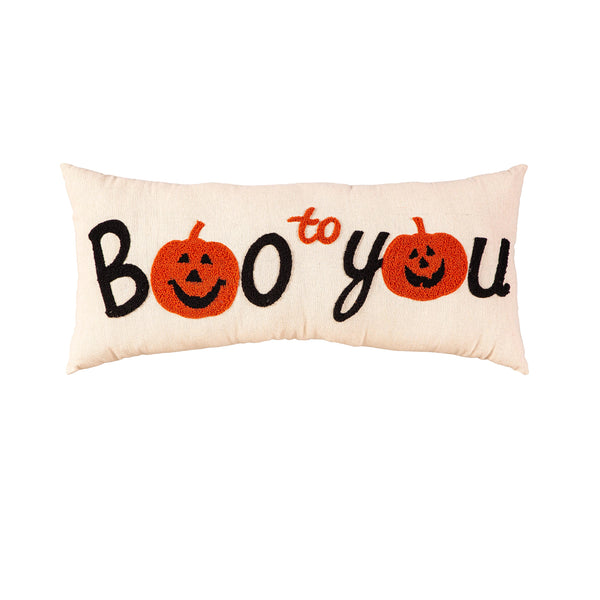 Plow & Hearth 25" X 8" Boo To You Lumbar Pillow