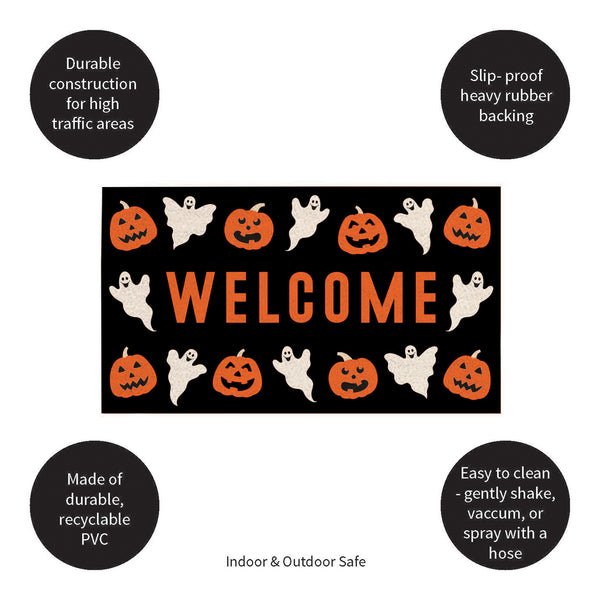 Plow & Hearth 28" X 16" PVC Trapper Mat Welcome