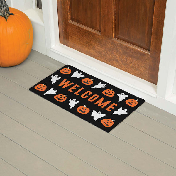 plow & hearth 28" x 16" PVC Trapper Mat Welcome