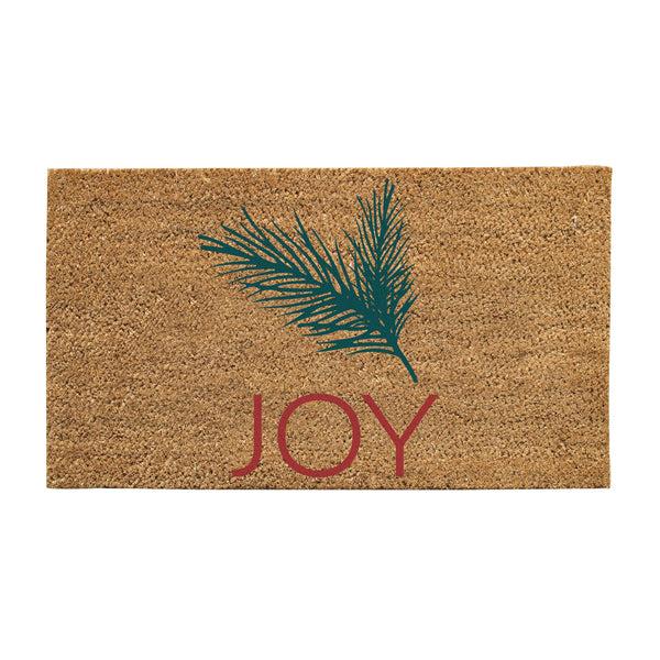 plow & hearth 30" x 18" Natural Coir Mat Joy