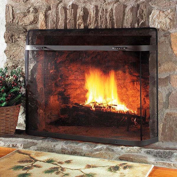 plow & hearth 44"W x 33"H Vintage Iron Spark Guard