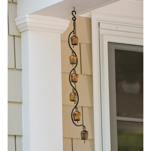 Plow & Hearth 6 Bell Metal Hanging Garland