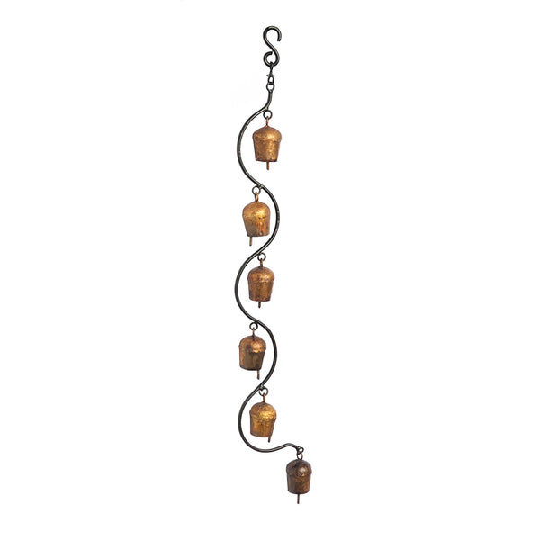 Plow & Hearth 6 Bell Metal Hanging Garland