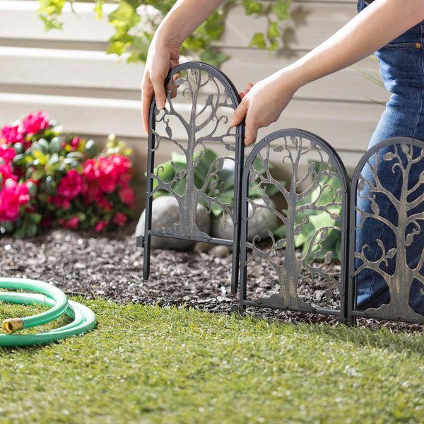 Plow & Hearth 6 Ft. Tree Of Life Iron Garden Edging